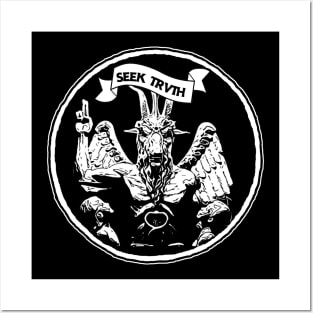 Baphomet Seek Truth Black Posters and Art